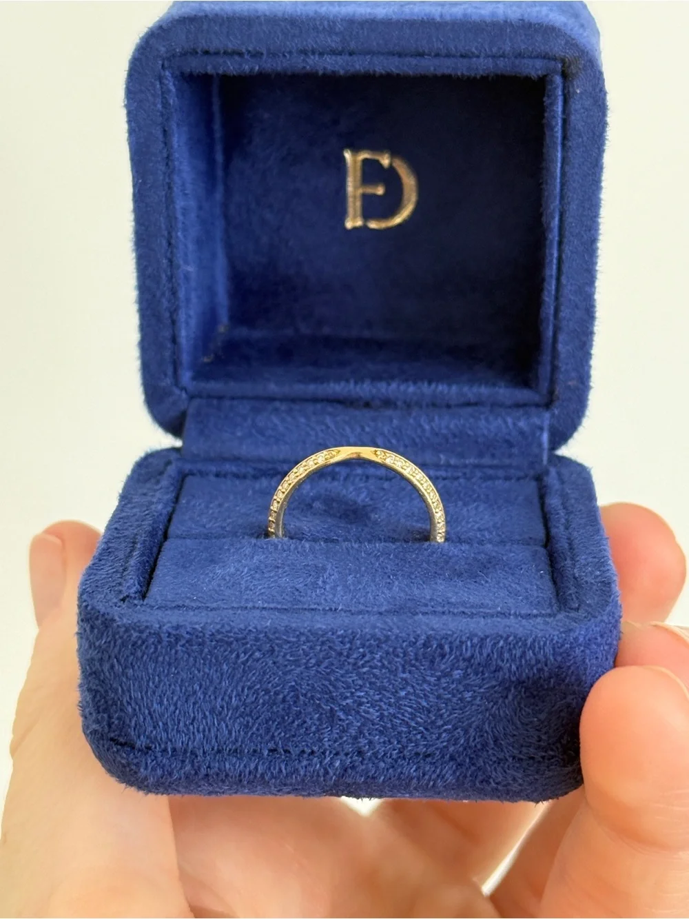 Frank Darling 14k Gold Pinched Pave Ring size 5.75